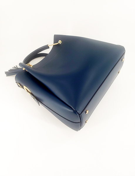 Dark Blue Top Handle drop Bag