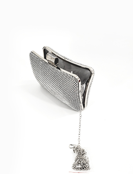 Silver Clutch Handbag