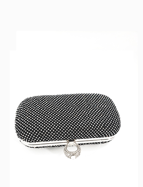 Black/Silver Clutch Handbag