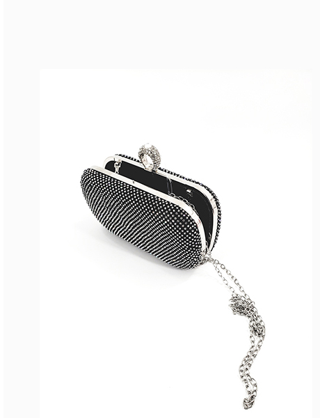 Black/Silver Clutch Handbag